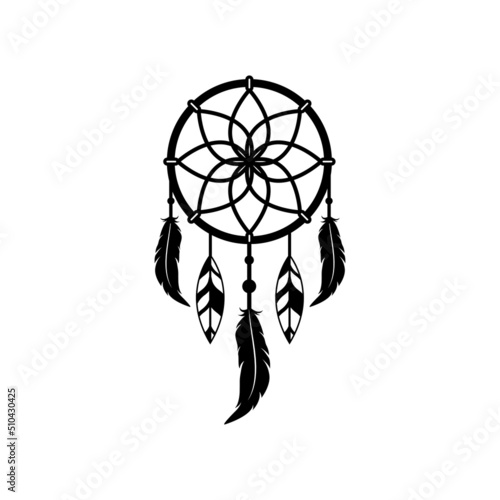dream catcher logo icon design template vector