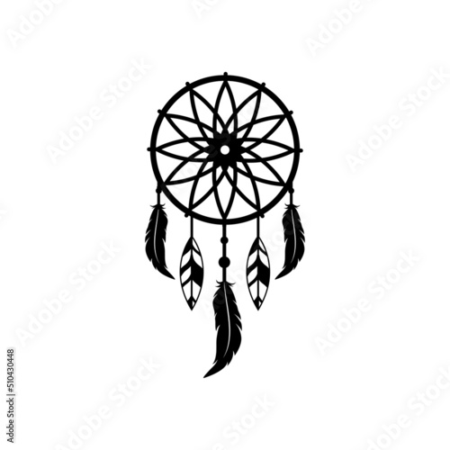 dream catcher logo icon design template vector