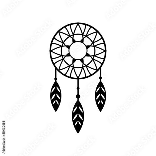dream catcher logo icon design template vector