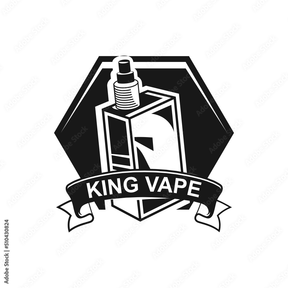 Vape store logo design template