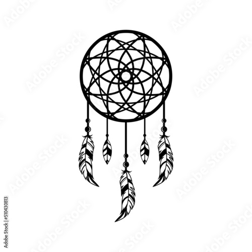 dream catcher logo icon design template vector