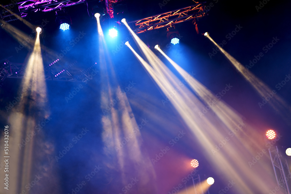 Texture blur and defocus, background for design. Stage light at a concert show