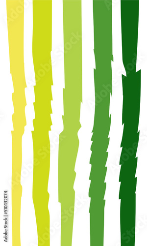 Yellow green zigzag stripes with transparent background 