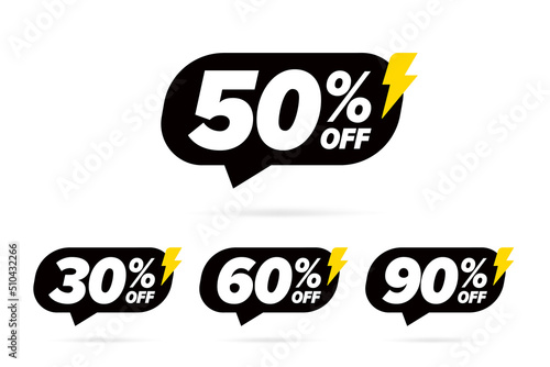 Special offer promotion sticker template set