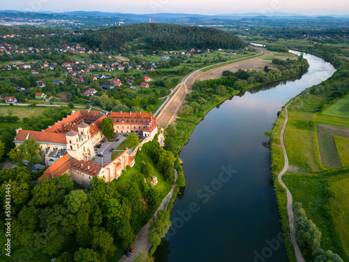 Opactwo benedyktynów w Tyńcu - widok z góry photo