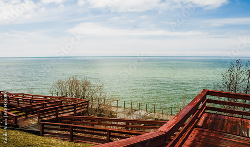 wooden bridge over the lake