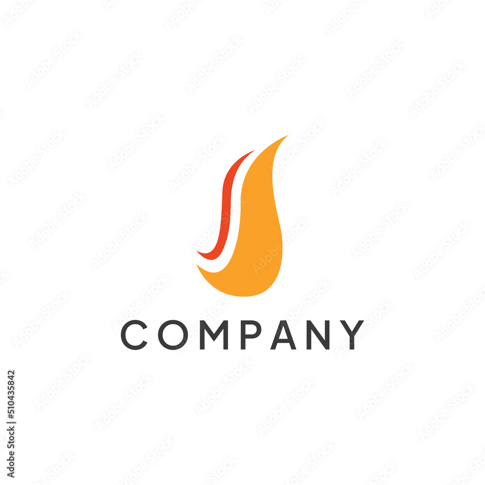 Obraz premium Fire or flame logo, fireball logo, and embers. Using a vector illustration template design concept.