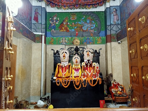 god jagannath image, temple hauz khas, new delhi photo