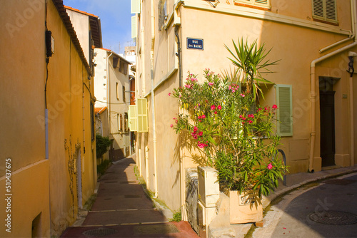 Street in the old town Antibes  France