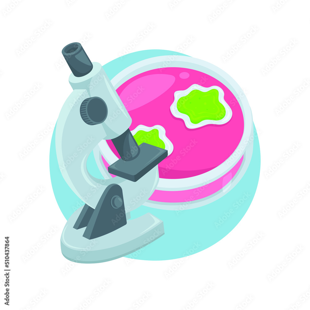 Laboratory Sign Emoji Icon Illustration. Petri Dish Vector Symbol