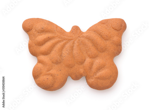 Top view of gingerbread butterfly photo