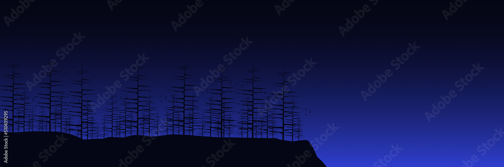 silhouette of dead tree in landscape flat design vector illustration good for wallpaper, banner, background, backdrop, tourism, web, and design template silhouette of dead tree in landscape flat design vector illustration good for wallpaper, banner, background, backdrop, tourism, web, and design template