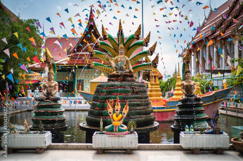 Chorakhe Noi, Bang Sao Thong District, Samut Prakan, 22 May, 2022.  Wat Sri Waree Noi. Buddhist temple photo