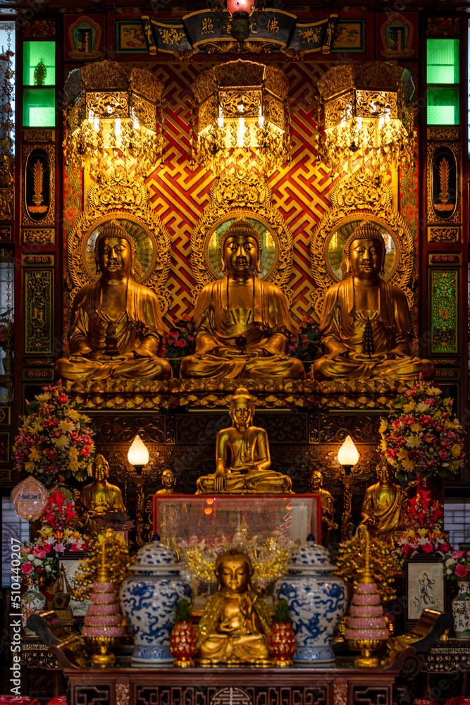 Phra Nakhon, Bangkok . June 11, 2022. Wat Thiphaya Waree Wihan.  Beautiful Chinese temple.