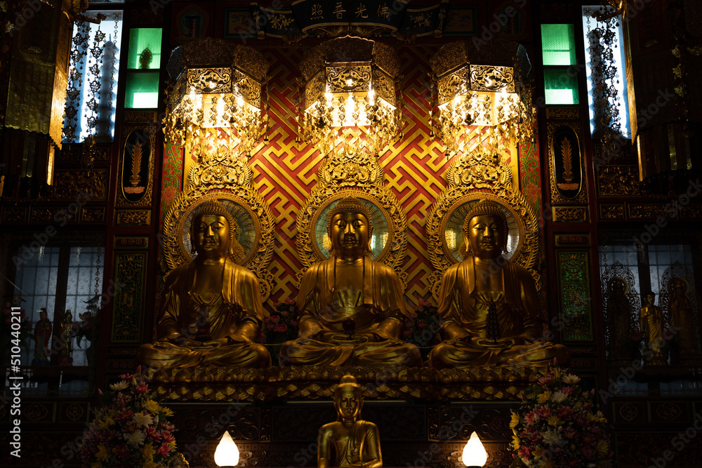 Phra Nakhon, Bangkok . June 11, 2022. Wat Thiphaya Waree Wihan. Beautiful Chinese temple. Phra Nakhon, Bangkok . June 11, 2022. Wat Thiphaya Waree Wihan. Beautiful Chinese temple.