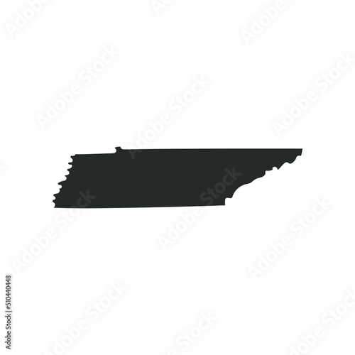 Tennessee Icon Silhouette Illustration. Map Vector Graphic Pictogram Symbol Clip Art. Doodle Sketch Black Sign.