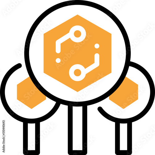auction flat line icon