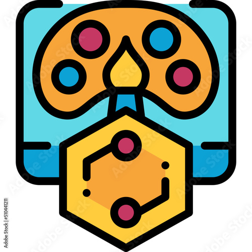 art filled outline icon