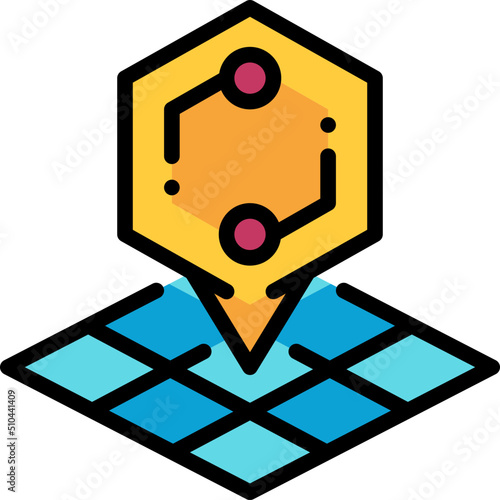 land filled outline icon