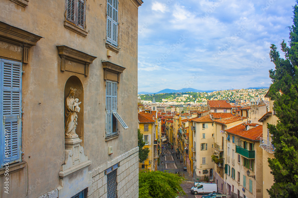 Old town architecture of Nice on French Riviera	
