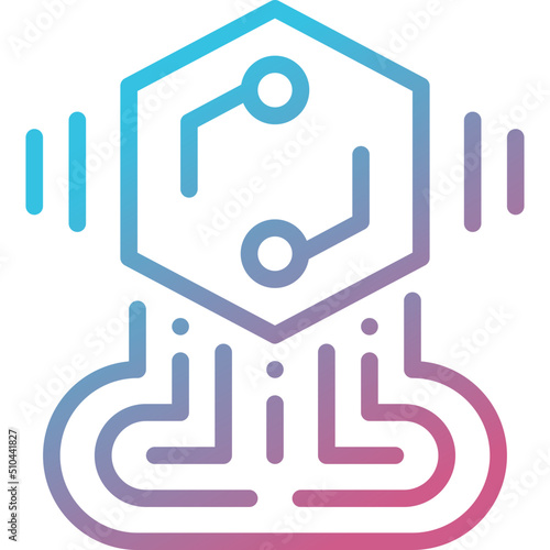 mint gradient line icon