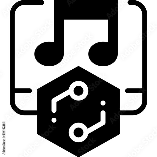 music solid line icon