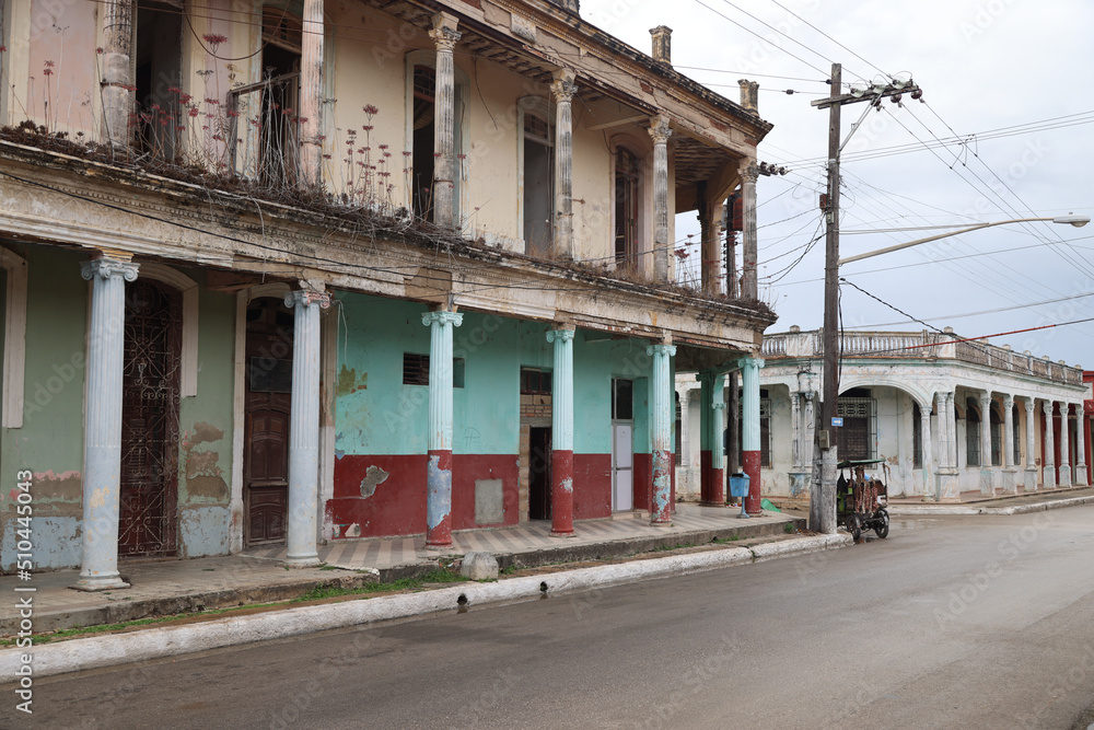 The characteristic houses of Moron, Cuba