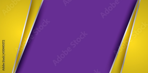 Abstract. Yellow-purple gradient geometric overlap shape background. vector.