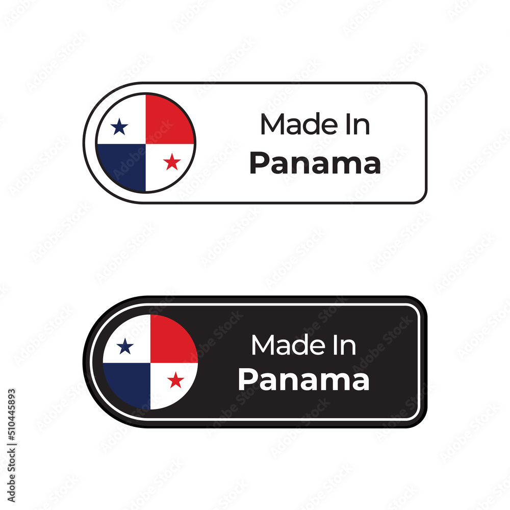 Made in Panama vector label set with Panama flag in two different styles Made in Panama vector label set with Panama flag in two different styles