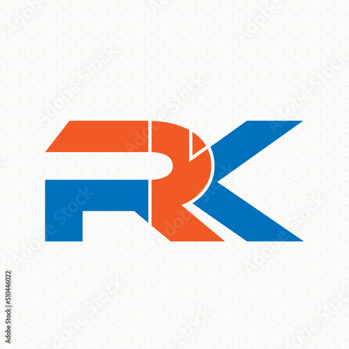 RK Letter Logo Design Template Vector 
