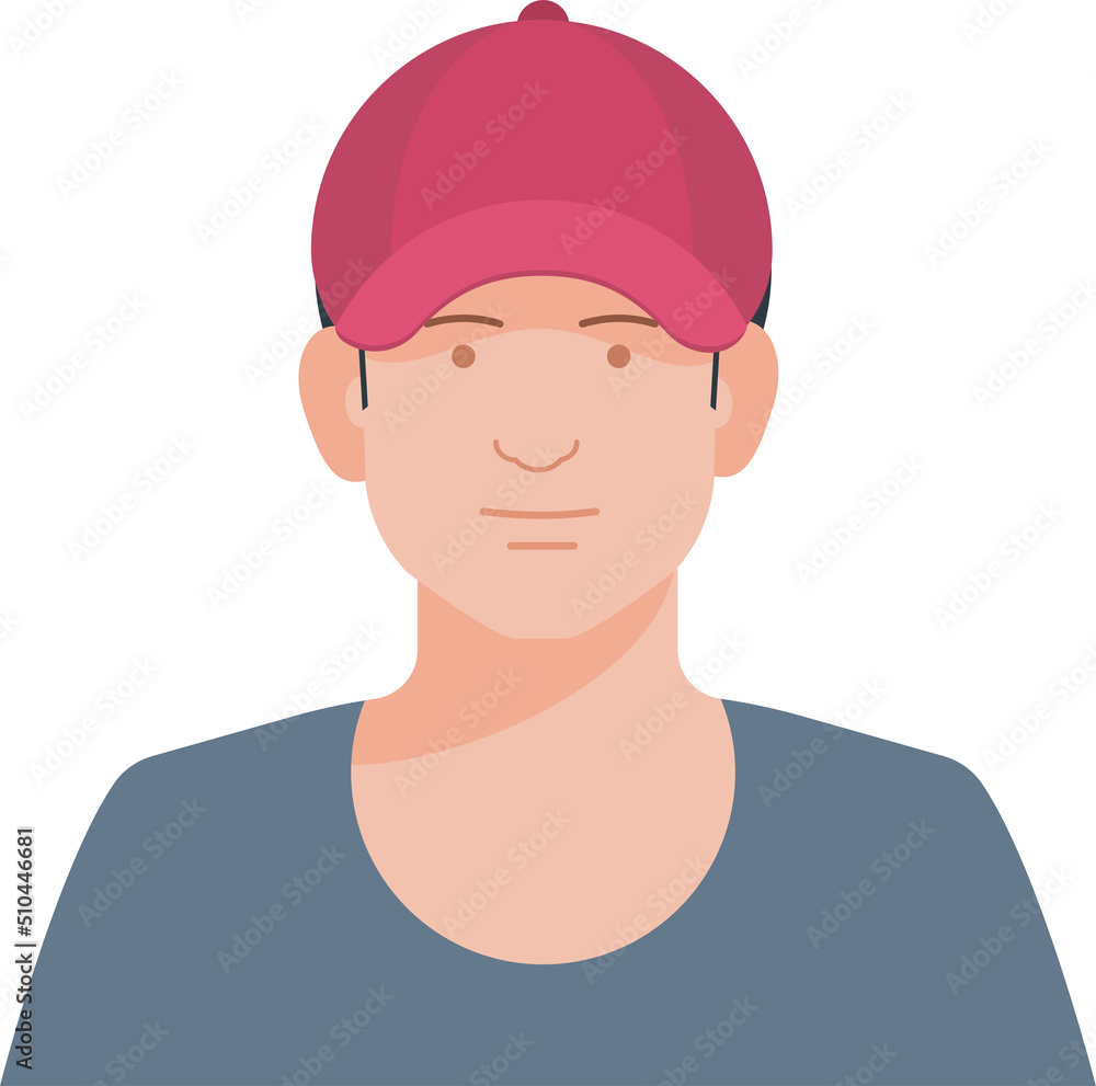 Front portraits of young men, character avatars, illustration for graphic design and animation Front portraits of young men, character avatars, illustration for graphic design and animation