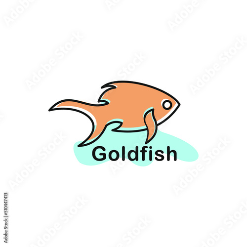  Hand drawn simple illustration goldfish © Gzroth69