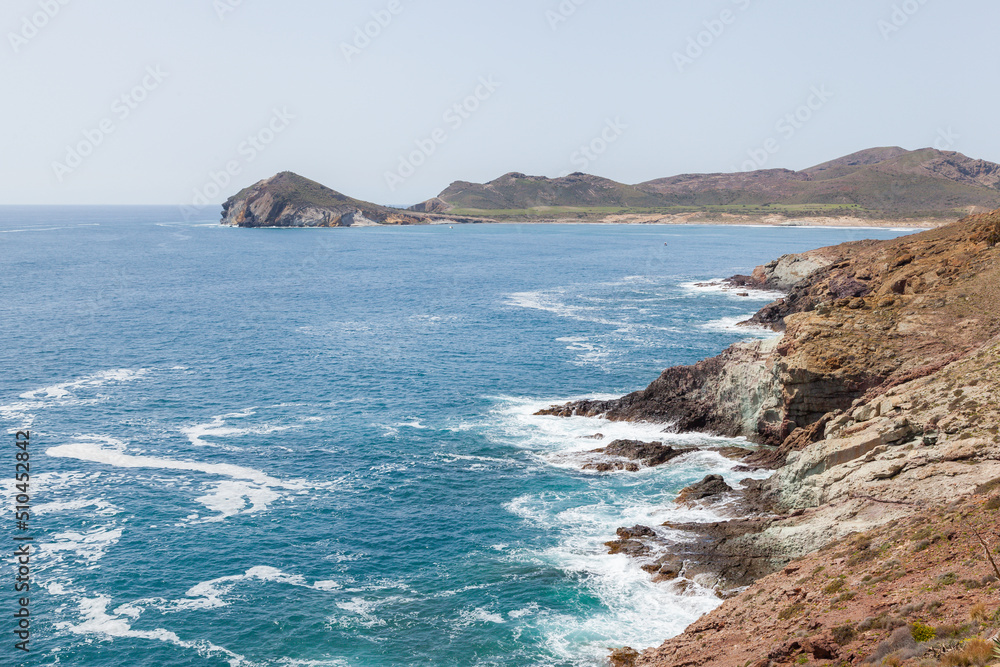 cliffs in san jose, almeria in sunny day