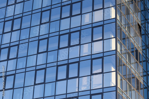 Wallpaper Mural Glass office building, view of the sky reflected in the windows. Concept for work, business, offices. Copy space Torontodigital.ca