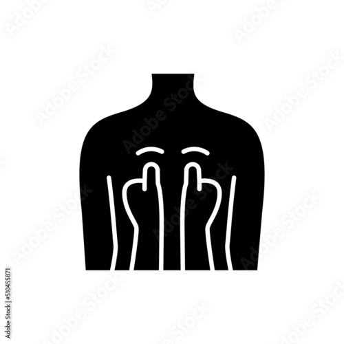 Acupressure line color icon. Physiotherapy, acupuncture.