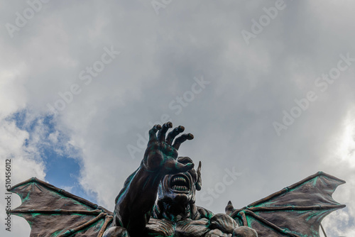 Photography sculpture of the ghost train in the prater a amusement park of vienna