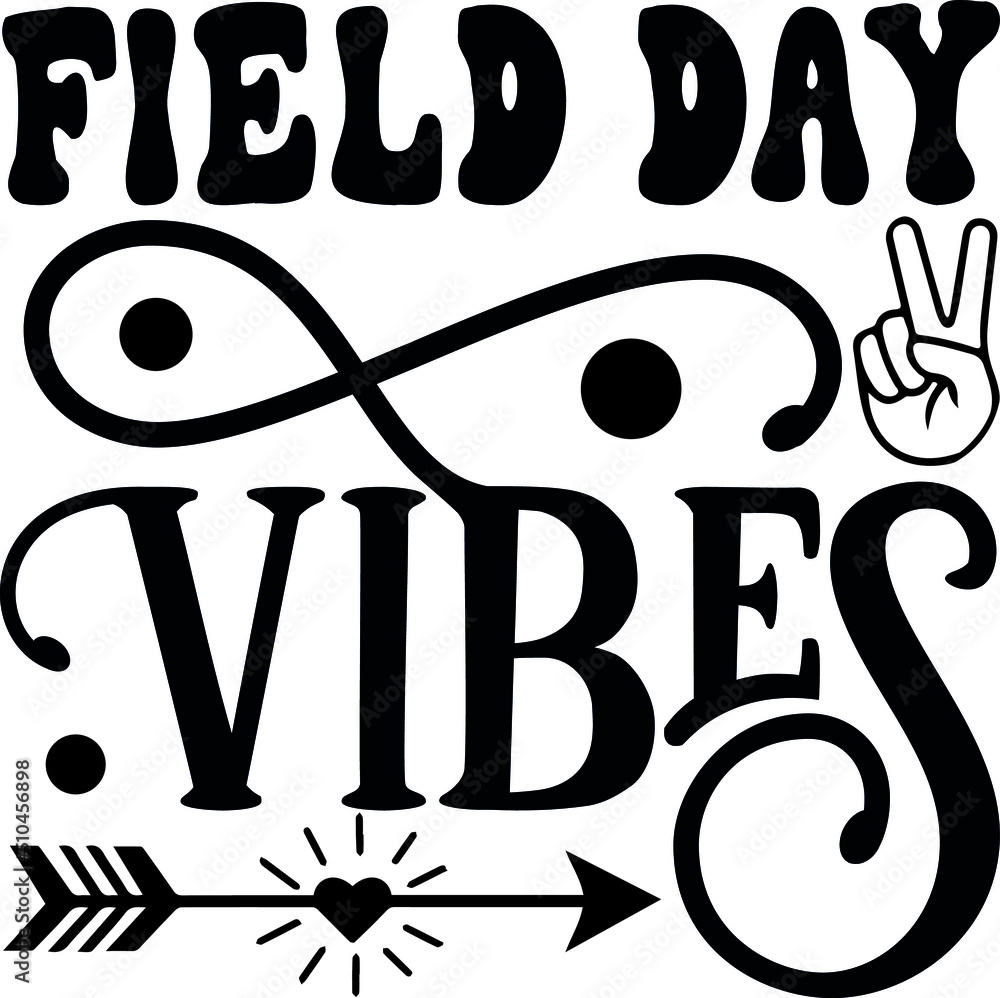 Field Day crafts cutting files,Field Day Vibes, The design comes filled