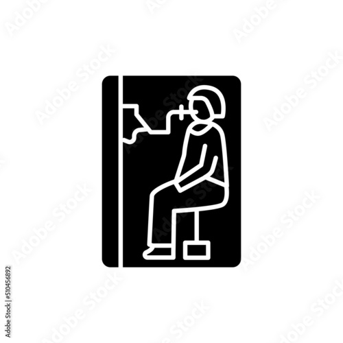 Functional pulmonary test line icon. Isolated vector element.
