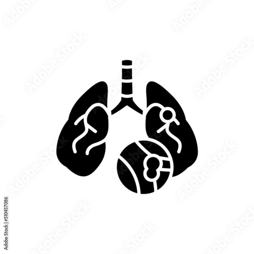 Pulmonary embolism line icon. Isolated vector element.
