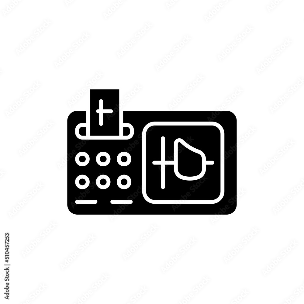Spirometr machine line icon. Isolated vector element. Spirometr machine line icon. Isolated vector element.
