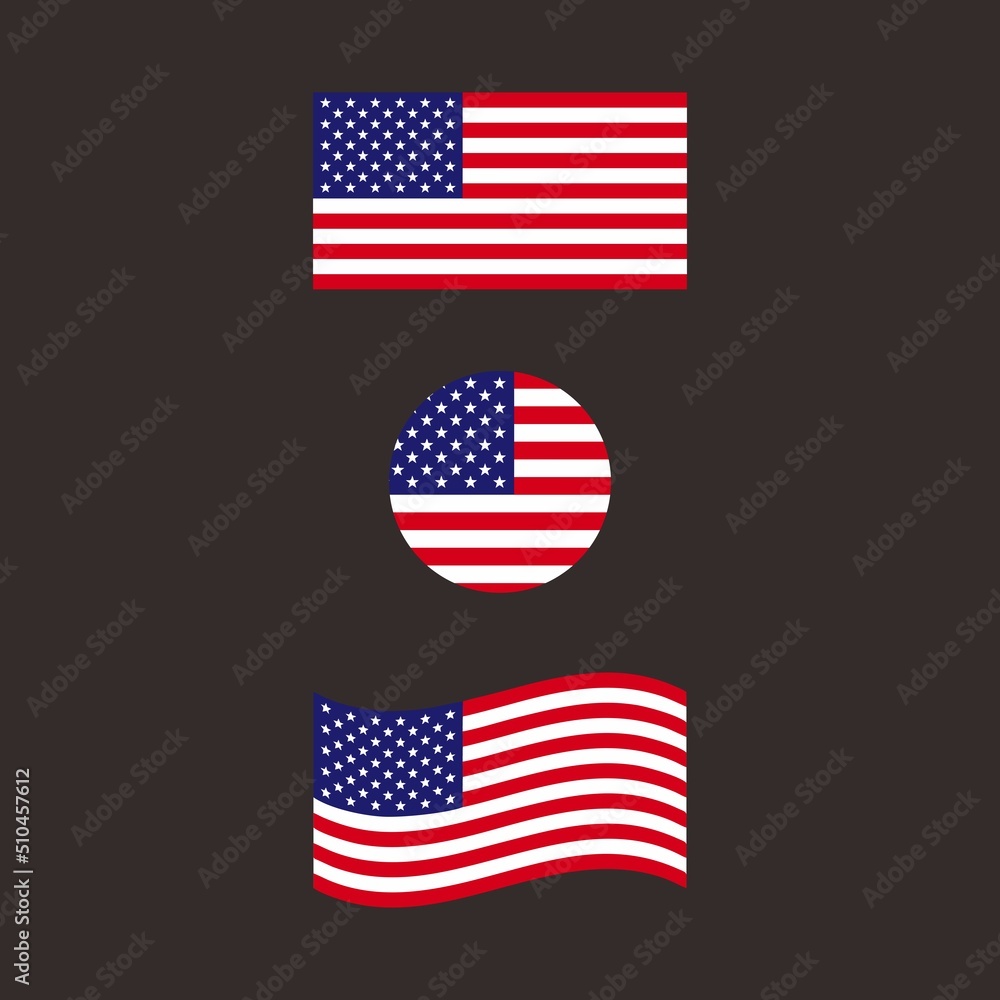 american flag vector, vector illustration. american flag vector, vector illustration.
