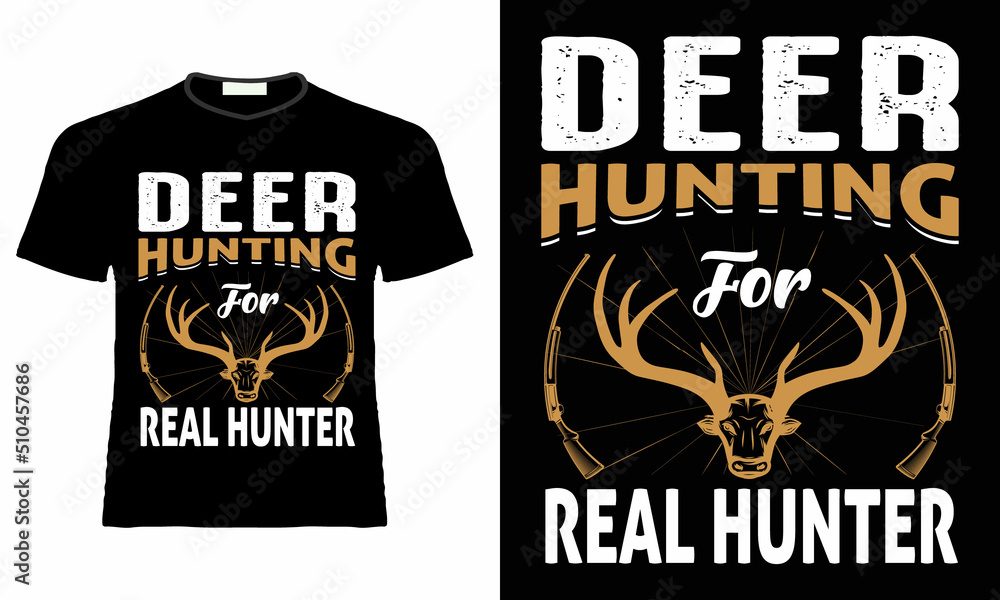 Hunting t-shirt design. T-shirt design print template