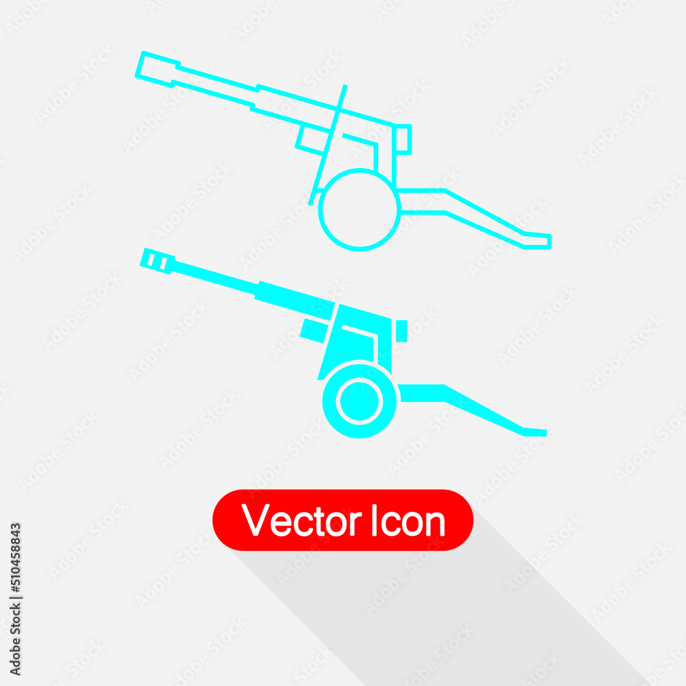 Artillery line Icon Vector Illustation Eps10 Artillery line Icon Vector Illustation Eps10