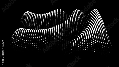 Photos 3d dynamic node of big data dots science