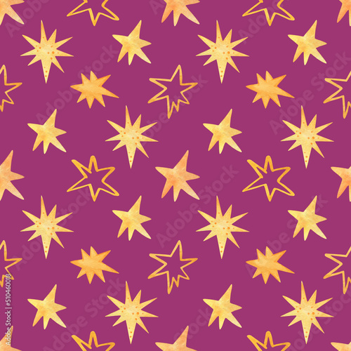 Seamless pattern with stars © Nata789