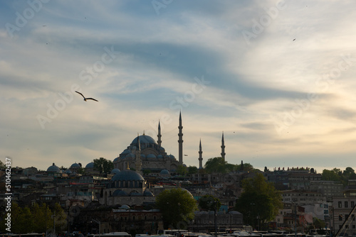 Suleymaniye Mosque. Islamic background photo. Mosques of Istanbul