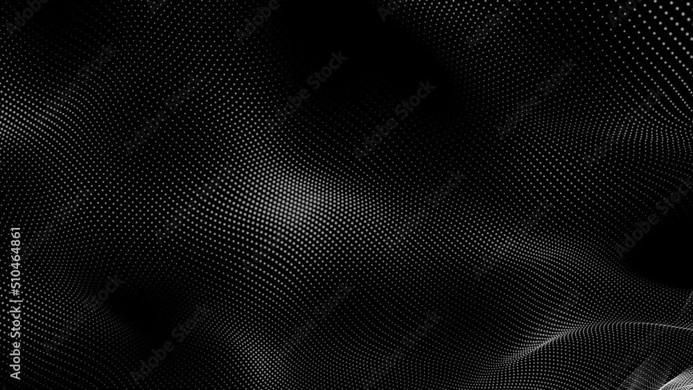 Dot white black wave technology texture background. Abstract big data digital concept. 3d rendering. Dot white black wave technology texture background. Abstract big data digital concept. 3d rendering.