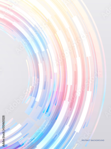 Radial semicircular geometric lines. Linear backgrounds for catalogs, corporate brochures. Digital futuristic minimalism. Vector illustration for your design.