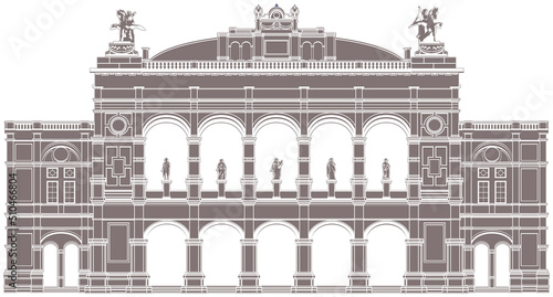 Silhouette of Vienna Opera House