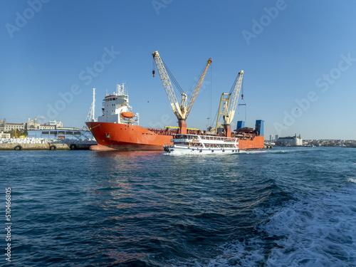 seaport, ship loading, bosphorus, istanbul, bosphorus walk